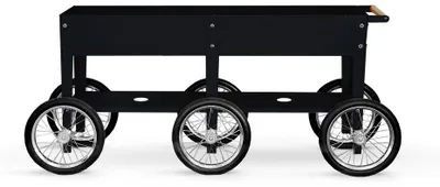 Produktbild von Herstera Garden Metall Hochbeet Wheels Schwarz 186x50x80 cm