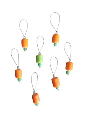 Obrázek produktu pro Značkovač stehů Knit Pro Orange Lily 7 kusů