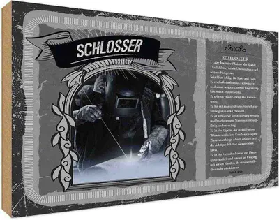Produktbild von vianmo Holzschild 20x30 cm Schlosser Beruf Arbeit