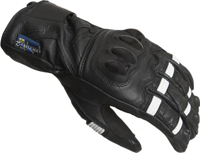 Produktbild von Lindstrands Backa wasserdichte Motorrad Handschuhe, schwarz/weiß, 8