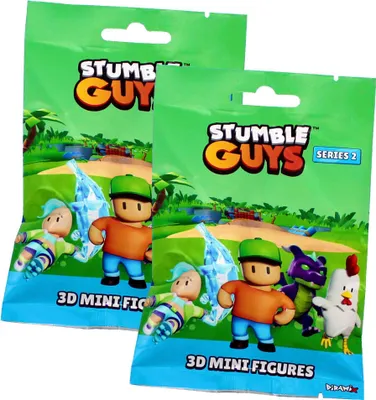 Produktbild von Stumble Guys 3D Sammelfiguren Serie 2 - Chrome Crystal Figur - 2 Tüten