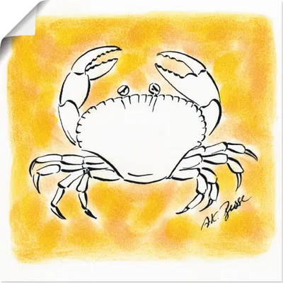 Produktbild von ARTland Poster Serie Sternzeichen Krebs Größe: 40x40 cm