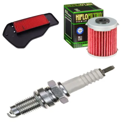 Image de Kit d'entretien pour Daelim Damien 125 2006-2007 : filtre à air, filtre à huile, bougie d'allumage de pamoto - Neuf