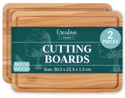 Productafbeelding van Creative Home Houten snijplank, 30,5 x 22,5 cm, Natuurlijk Beukenhout