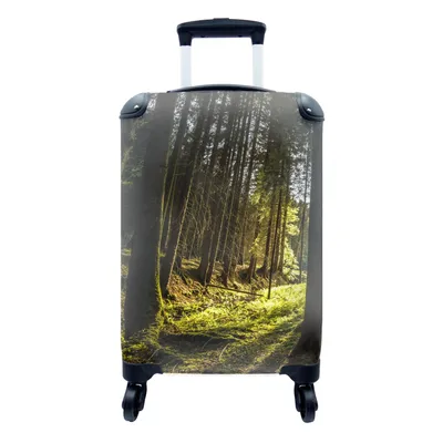 Produktbild von MuchoWow® Koffer Handgepäck Trolley Rollkoffer Kleine Reisekoffer mit 4 Rollen - Baum - Natur - Sonne - Wald - Cabin Size < 55x40x23 cm & 55x40x20 cm - Fotokoffer - Kabinenkoffer - Boardgepäck - Reise-Box - Reisekoffer - Reisegepäck - Koffer mit Bild - Trolley für Kinder