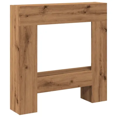 Image de Cadre de cheminée chêne artisanal 81x18x82 cm bois ingénierie