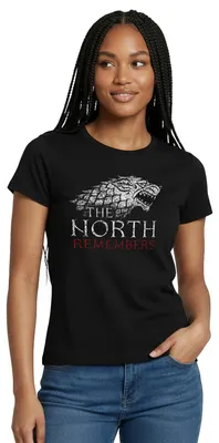 Produktbild von Spreadshirt Game Of Thrones The North Remembers Frauen T-Shirt, L, Schwarz