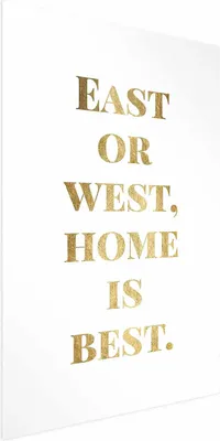 Produktbild von Posterpapier Poster - Gold Home Is Best 21x30 cm Text m-A-0878-ao-a
