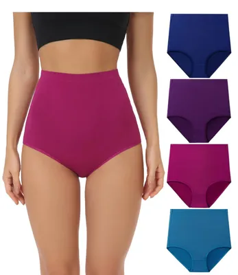 Image de Lot de 4 boxers en coton extensible pour femmes