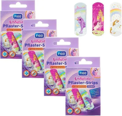 Obrázek produktu pro 40 Barevné dětské náplasti Malí jednorožci