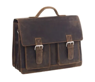Produktbild von GreenLand Nature Aktentasche Businesstasche Nature Westcoast School-Officebag Buffalo - Brown dunkelbraun