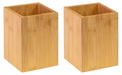 Immagine prodotto di Set di 2 organizer per la cucina, portautensili in bambù