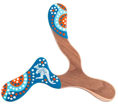 Produktbild von Handbemalter Bumerang Wallaby Boomerang Wallaby WB102 Holz 23 cm