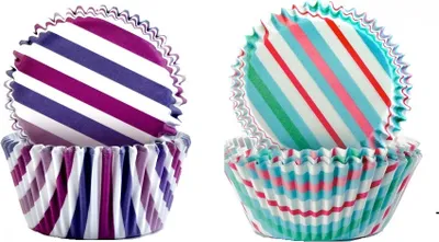 Immagine prodotto di Set di 100 pirottini per cupcake Rayas Ibili, carta, 7,5 cm, multicolore
