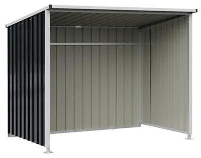 Produktbild von COSTWAY Metall Geräteschuppen 2,5m², 204x120x159cm, Gartenschuppen mit Pultdach & Bodenankern, Gartenhaus, Gerätehaus für Garten, Hinterhof, Terrasse