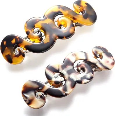 Produktbild von 2 Stück Automatische Französisch Haarspangen Retro Damen Haarclips