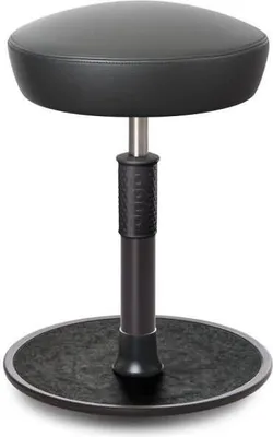 Produktbild von Sitz- Stehhocker Free Regular Hutsitz Boxmark Leder Grau schwarz /schwarz.