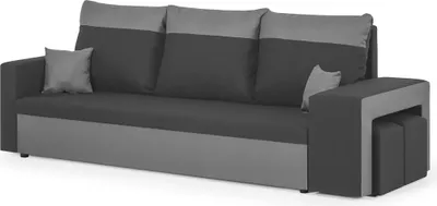 Produktbild von 3-Sitzer-Sofa mit Schlaffunktion DAKOTA2 - Dunkelgrau/Hellgrau