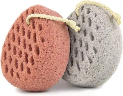Image de Éponge de douche exfoliante, douce et compacte