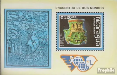 Produktbild von Briefmarken Nicaragua 1988 Mi Block181 (kompl.Ausg.) postfrisch Kunstgegenstände