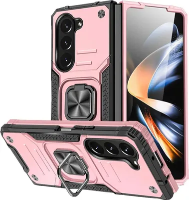 Immagine prodotto di Per Samsung Galaxy Z Fold5 5G Armor Magnet Ring Cover Custodia del telefono cellulare Rosa