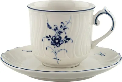 Produktbild von Villeroy & Boch VIEUX LUXEMBOURG Espressotasse 2tlg weiß blau Porzellan WA