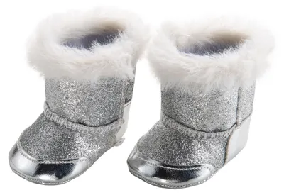 Productafbeelding van Glitterlaarzen, zilver, maat 38 tot 45 cm - Heless