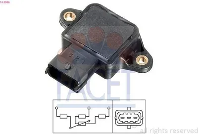 Produktbild von FACET 10.5086 Drosselklappenpotentiometer für OPEL ZAFIRA B (A05) Astra H Caravan (A04) Astra H Schrägheck (A04) Astra G CC (T98) Zafira A (T98)