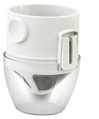 Produktbild von Kaffeefilter - 6,5 x 7,3 cm - Kaffeefilter - Wiederverwendbarer Filter - Tragbar und leicht zu reinigen - Design mit Ohrhaken - Mit Getränkehalter - Kaffeefilterbecher - Papierloser Filteraufsatz - Wiederverwendbar - Filterkaffeetasse