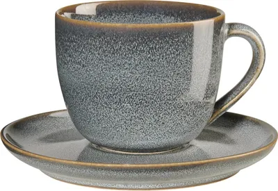 Produktbild von ASA Saisons Cappuccinotasse mit Unterteller Denim Blau 230ml