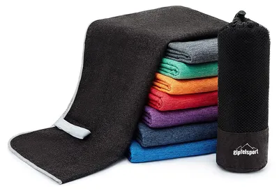 Produktbild von Mikrofaser Handtuch kompakt schnelltrocknend für Sport Sauna Strand Reisen