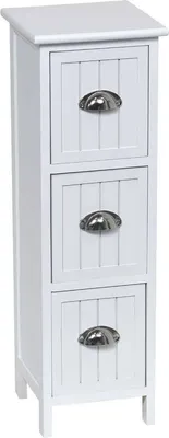 Produktbild von Mdf paulownia möbel 3 schubladen mit griff - weiss - Tendance