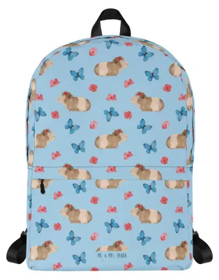 Produktbild von Mr. & Mrs. Panda Backpack Meerschweinchen Weisheit - Blau - Geschenk, Wunderland, Wunder, Daypack, Lustige Sprüche, Damenrucksack, Motivation, Schulrucksack, Spruch