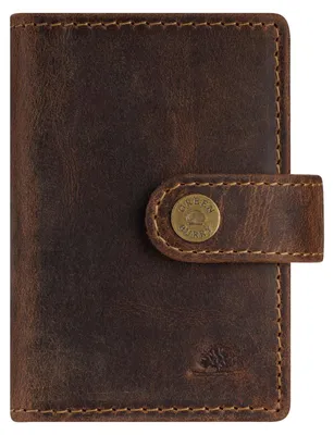Produktbild von GREENBURRY Leder Kartenetui Vintage Card Slider Brown braun