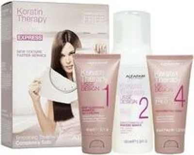 Obrázek produktu pro Alfaparf Milano Keratin Therapy Smoothing Treatment Kit - hloubkově čisticí šampon 40ml + rehydratační závěrečná maska 40ml + vyhlazující fluidní pěna 100ml