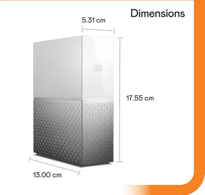 Produktbild von Western Digital My Cloud™ Home, 1-Bay NAS, 8 TB, Weiss/Silber