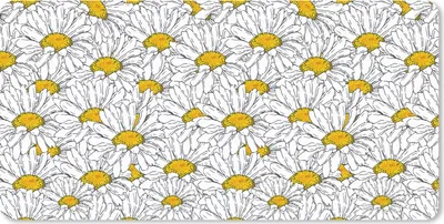 Produktbild von MuchoWow® Schreibtischunterlage Blumen - Weiß - Frühling 80x40 cm - XXL Mauspad - Gaming Mauspad