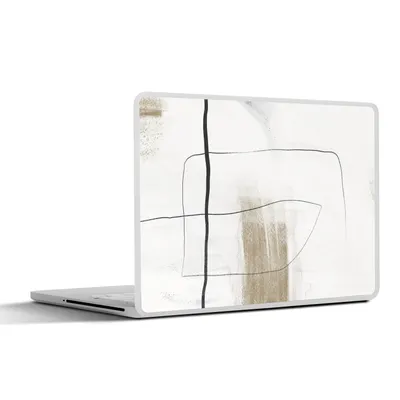 Produktbild von MuchoWow® Laptop Aufkleber Sticker Cover Farbe - Schwarz - Weiß 32.5x23.5 cm - Sticker für Laptop - Selbstklebend