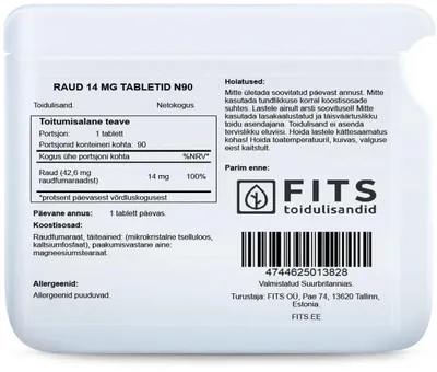 Obrázok produktu pre Železo 14 mg, 90 tabliet