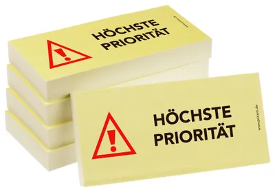 Productafbeelding van PRICARO plaknotities "Hoogste prioriteit", 100 vel per stuk, 5 stuks