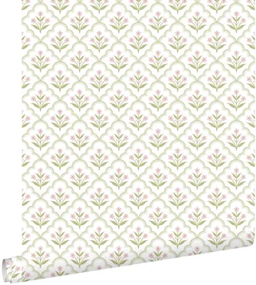 Produktbild von ESTAhome Tapete Blumenmuster Grün und Rosa 50 x 900 cm