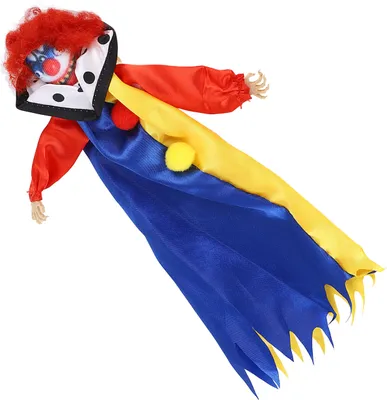 Zdjęcie produktu dla Halloweenowa lalka klauna, przerażająca lalka klauna, dekoracja lalki klauna, ozdoba lalki klauna, niesamowita lalka klauna, lalka klauna
