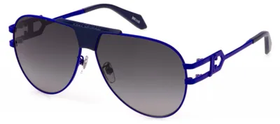 Imagen del producto de Gafas de sol uni Just Cavalli SJC095 01HR, color azul, con montura brillante, medida 62/12/140