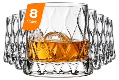 Produktbild von Pasabahce Leafy Whiskyglas 300 ml (10 oz) – 8er Set