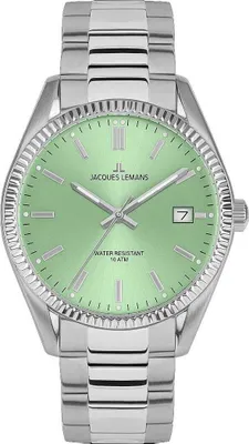 Obrázek produktu pro Jacques Lemans 50-3F Quartz pánské hodinky Derby nerezová ocel/světle zelená