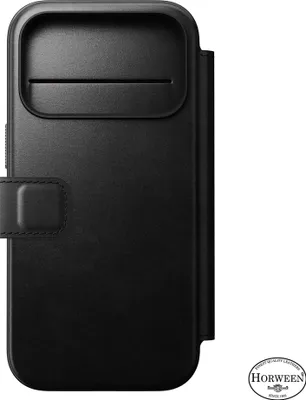 Image de Nomad Horween cuir folio iPhone 17 Pro – Boutons en aluminium recyclé – Accès direct à la caméra – Cuir Horween tanné en Amérique - Noir