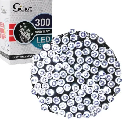 Zdjęcie produktu dla Lampki choinkowe 300 LED wewnętrzne zewnętrzne, zimny biały