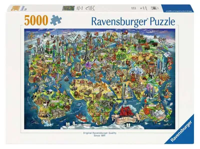 Produktbild von Weltkarte mit Sehenswürdigkeiten Ravensburger 12001738