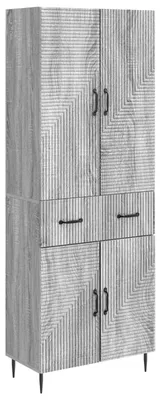 Immagine prodotto di Set di armadi 2 pcs Sonoma grigio 66 x 34,5 x 89,5 cm