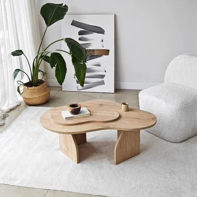 Produktbild von Skye Decor, Melted - Sapphire Oak, Couchtisch, 100 % Melaminbeschichtete Spanplatten, Saphireiche, 105 x 65 x 35 cm